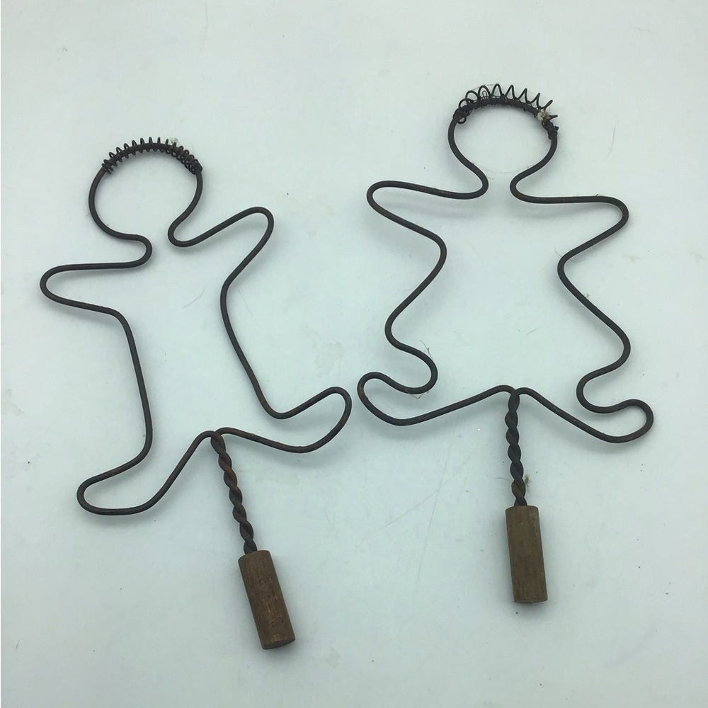 Primitive Kids Wire Rug Beaters with Wooden Handles